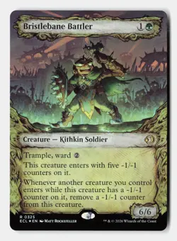 Bristlebane Battler (Showcase) 325 Lorwyn Eclipsed Magic: The Gathering Foil NM - Image 1