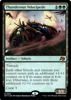 Thunderous Velocipede FOIL Aetherdrift Magic MTG NM - Image 1