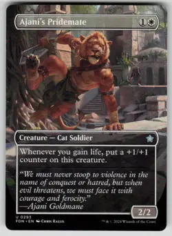 Ajani's Pridemate (Borderless) U Foundations 293 NM - Image 1