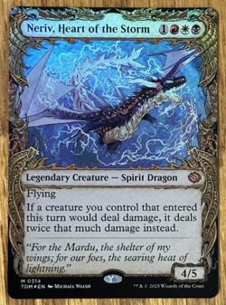 MTG Tarkir Dragonstorm, Neriv, Heart of the Storm - Showcase Foil - Image 1