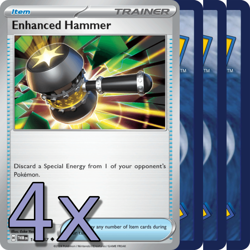 4x Enhanced Hammer - NM Playset - Trainer x4 - Pokemon TCG - Image 1