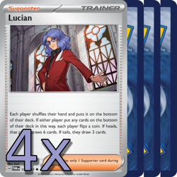 4x Lucian - NM Playset - Supporter x4 - Pokemon TCG - Image 1