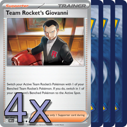 4x Team Rocket's Giovanni - NM Playset - Trainer x4 - Pokemon TCG - Image 1