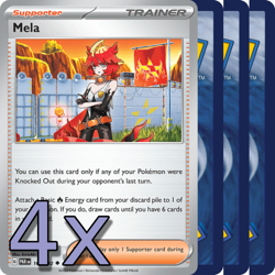 4x Mela - NM Playset - Trainer x4 - Pokemon TCG - Image 1