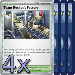 4x Team Rocket's Factory - NM Playset - Trainer x4 - Pokemon TCG - Image 1