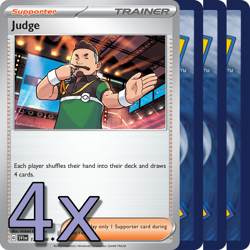 4x Judge SVI - NM Playset - Trainer x4 - Pokemon TCG - Image 1