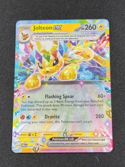 Pokemon TCG Jolteon EX Prismatic Evolutions Holo Double Rare Card 030/131 - Image 1