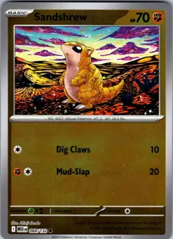 Sandshrew 068/132 Common Mega Evolution Pokemon Reverse Holo Near Mint - Image 1