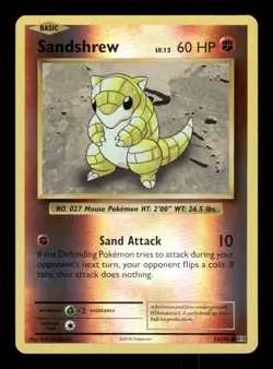 SANDSHREW 54/108 COMMON EVOLUTIONS POKEMON REVERSE HOLO NM - Image 1
