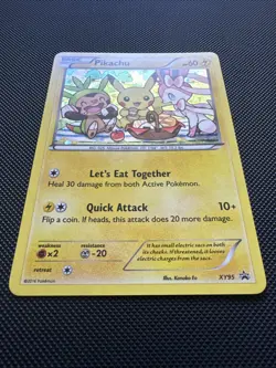 Pokemon TCG Pikachu XY95 Black Star Promo Holo LP - Image 2