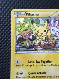 Pokemon TCG Pikachu XY95 Black Star Promo Holo LP - Image 5