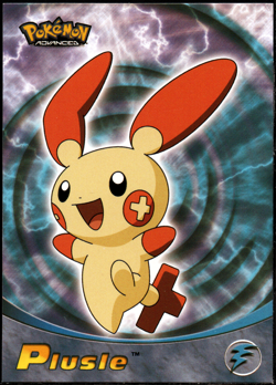 2003 topps Pokemon Advanced Non Holo Foil #63 Plusle - Image 1