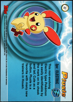2003 topps Pokemon Advanced Non Holo Foil #63 Plusle - Image 2