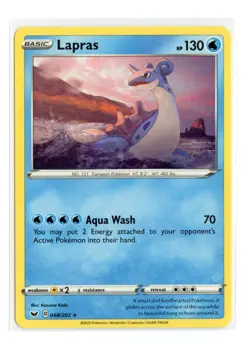 Lapras 048/202 Rare Normal SWSH01: Sword & Shield Base Set Pokemon NM - Image 1