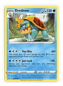 Drednaw 061/202 Rare Normal SWSH01: Sword & Shield Base Set Pokemon NM - Image 1