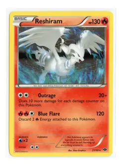 Reshiram 21/99 Rare Normal Next Destinies Pokemon NM - Image 1