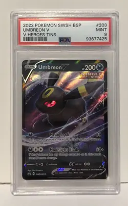 Pokemon TCG Umbreon V PSA 9 Sword & Shield SWSH203 Holo Promo - Image 1