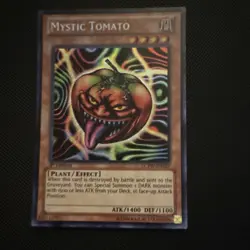 Konami Yu-Gi-Oh! TCG Labyrinth of Nightmare Mystic Tomato LON-095 1st Ed - Image 1