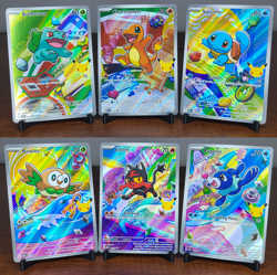 First Partner Illustration Kanto and Alola Starters Set 6 Card Lot - Series 1 - Image 1