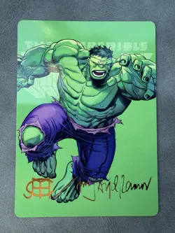 The Hulk Gold Stamped Art Card Marvel Super Heroes Magic The Gathering - Image 1
