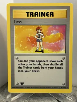Lass 075/102 Base Set Shadowless 1st Edition WOTC Vintage Pokemon LP+/NM - Image 1