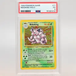 Pokemon TCG - Nidoking 11/102 Base Set Holo Rare - PSA 5 EX - Image 2
