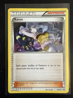 The Pokemon Company Pokemon TCG Karen XY177 Trainer Promo Regular Finish English - Image 1