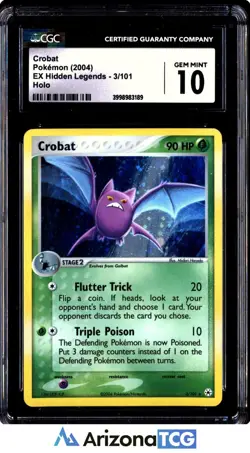 Pokemon 2004 Crobat 3/101 Holo EX Hidden Legends GEM MINT CGC 10 - Image 1