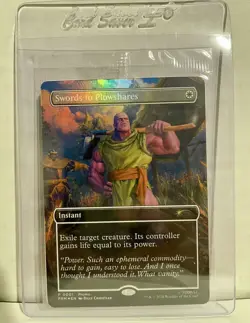 Magic the Gathering Swords to Plowshares #P0001 PSA Magazine Promo Marvel Thanos - Image 1