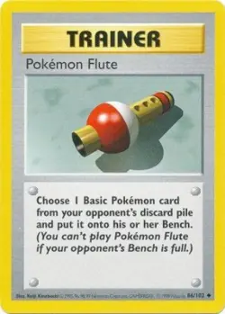 Pokemon Card - Base 86/102 - POKEMON FLUTE (uncommon) [Shadowless] *Played* - Image 1