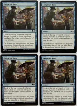 MTG Wilds of Eldraine Sleight of Hand x 4 (Common) - Image 1