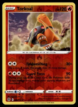 TORKOAL - 023/172 Uncommon Brilliant Stars Pokemon Reverse Holo NM - Image 1