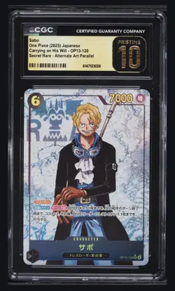 2025 SABO OP13-120 Carrying On His Will Alt Art SEC Japanese CGC PRISTINE 10 - Image 1