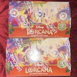 Disney Lorcana TCG Wilds Unknown Sealed Booster Box Lot x2 (24 Packs Each) - Image 1
