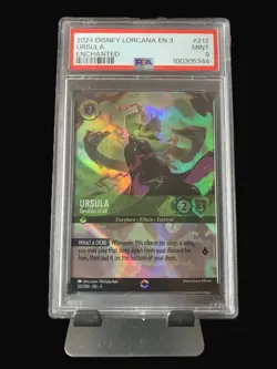 Disney Lorcana - Ursula, Deceiver of All #212 Enchanted PSA 9 - Image 1