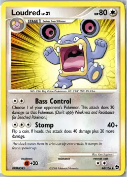 Pokemon Card - Loudred 44/106 Great Encounters Uncommon Lightly Played - Image 1