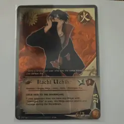 N 203 Itachi Uchiha Gold Foil Rare Naruto CCG Card-NM - Image 1