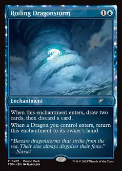 [MTG] Roiling Dragonstorm (Showcase) (0421) (TDM) LP-HP - Image 1
