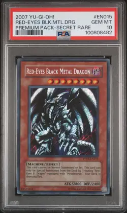 YUGIOH PP01-EN015 RED-EYES BLACK METAL DRAGON SECRET PSA 10 GEM MINT #100808482 - Image 1