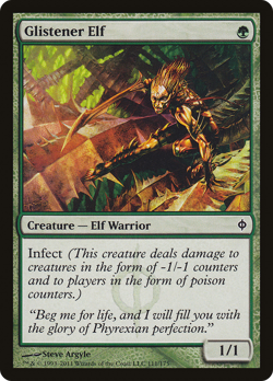 Glistener Elf #111 (MP) New Phyrexia NPH Magic MTG - Image 1