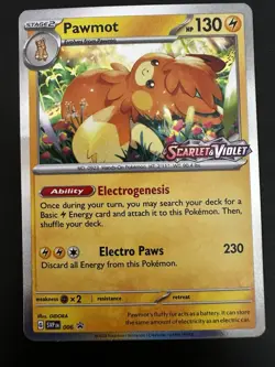 Pokemon SV Base Promo STAMPED PRERELEASE Pawmot SVP006 - Near Mint (NM) - Image 1