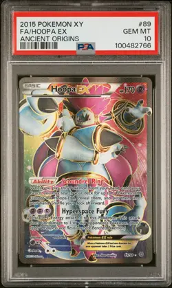 2015 POKEMON XY ANCIENT ORIGINS #89 FULL ART/HOOPA EX PSA 10 - Image 1