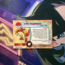 TEKNO #78 Rapidash 2000 TOPPS CHROME POKEMON T.V. Low Population Highest Rarity - Image 2