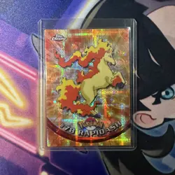 TEKNO #78 Rapidash 2000 TOPPS CHROME POKEMON T.V. Low Population Highest Rarity - Image 3