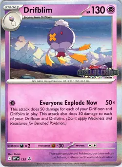 Drifblim 135 Holo Promo Scarlet & Violet Promo Pokemon Holo Near Mint - Image 1