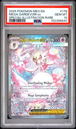 2025 POKEMON MEG EN-MEGA EVOLUTION #178 MEGA GARDEVOIR EX PSA 10 - Image 1
