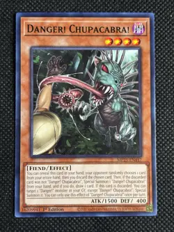 3x YuGiOh! - Danger! Chupacabra! MP25-EN447 Common 1st Edition Near Mint - Image 2
