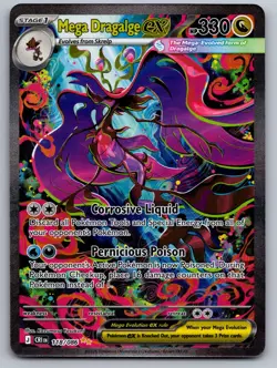 Mega Dragalge ex 118/086 Special Illustration Rare ME04: Chaos Rising Pokemon NM - Image 1
