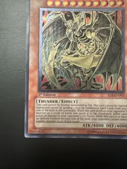Hamon, Lord of Striking Thunder Yugioh SOI-EN002 Ultimate Rare 1st Edition LP - Image 4