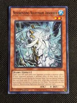 3x YuGiOh! - Neverending Nightmare Absorber MP25-EN412 Common 1st Edition NM - Image 2